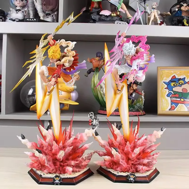 

50cm One Piece Anime Figures Lightning Explode Nika Monkey D. Luffy Luminous Action Figures PVC Collectible PVC Model Gift Toys
