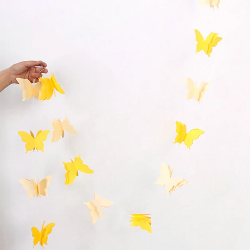 

1pcs Butterfly Paper Flower Wedding Decoration Birthday Party Anniversary Supplies Paper Pull Flower Home Livingroom Decoration