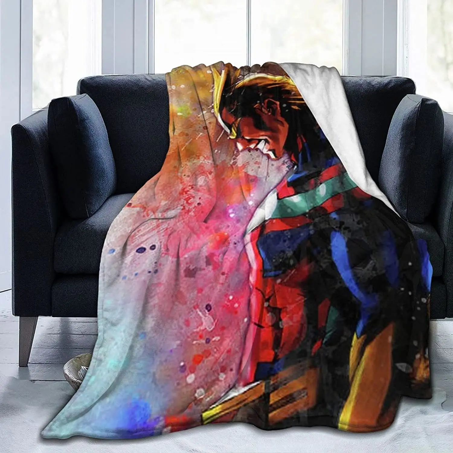 

All Might - Soft Flannel Blanket Lightweight Fleece Blanket Air Conditioner is Suitable for Bedroom Living Room Sofa
