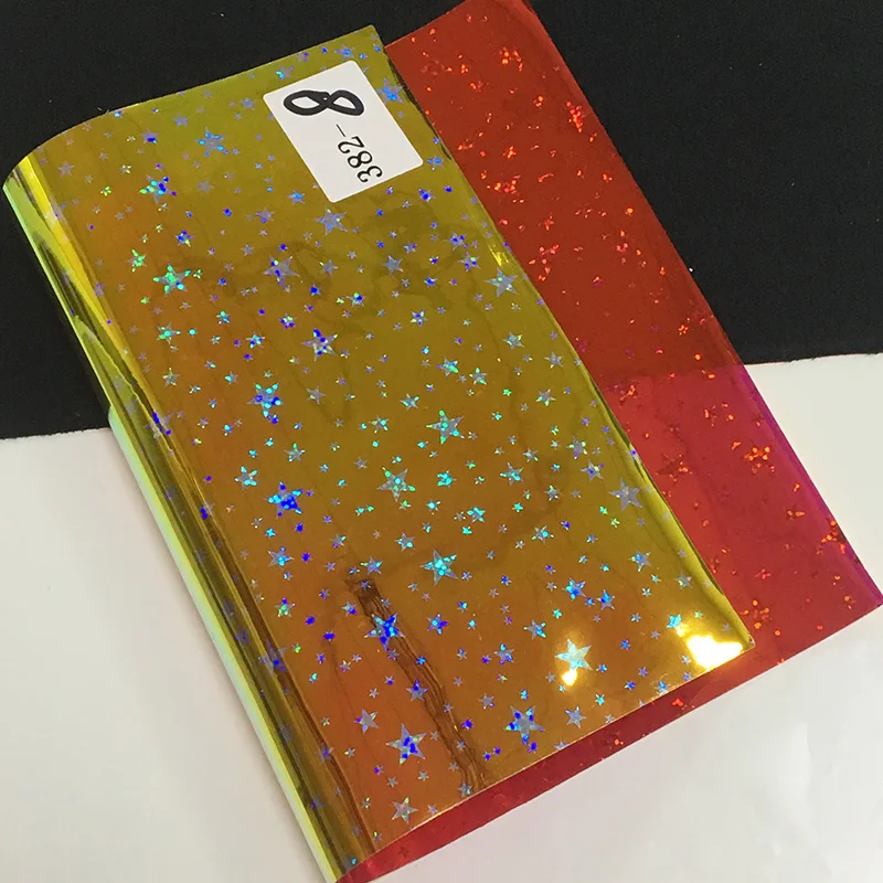 

Shiny Rainbows Stars PVC Fabric Leather DIY Earrings Schoolbag Wallpaper Film