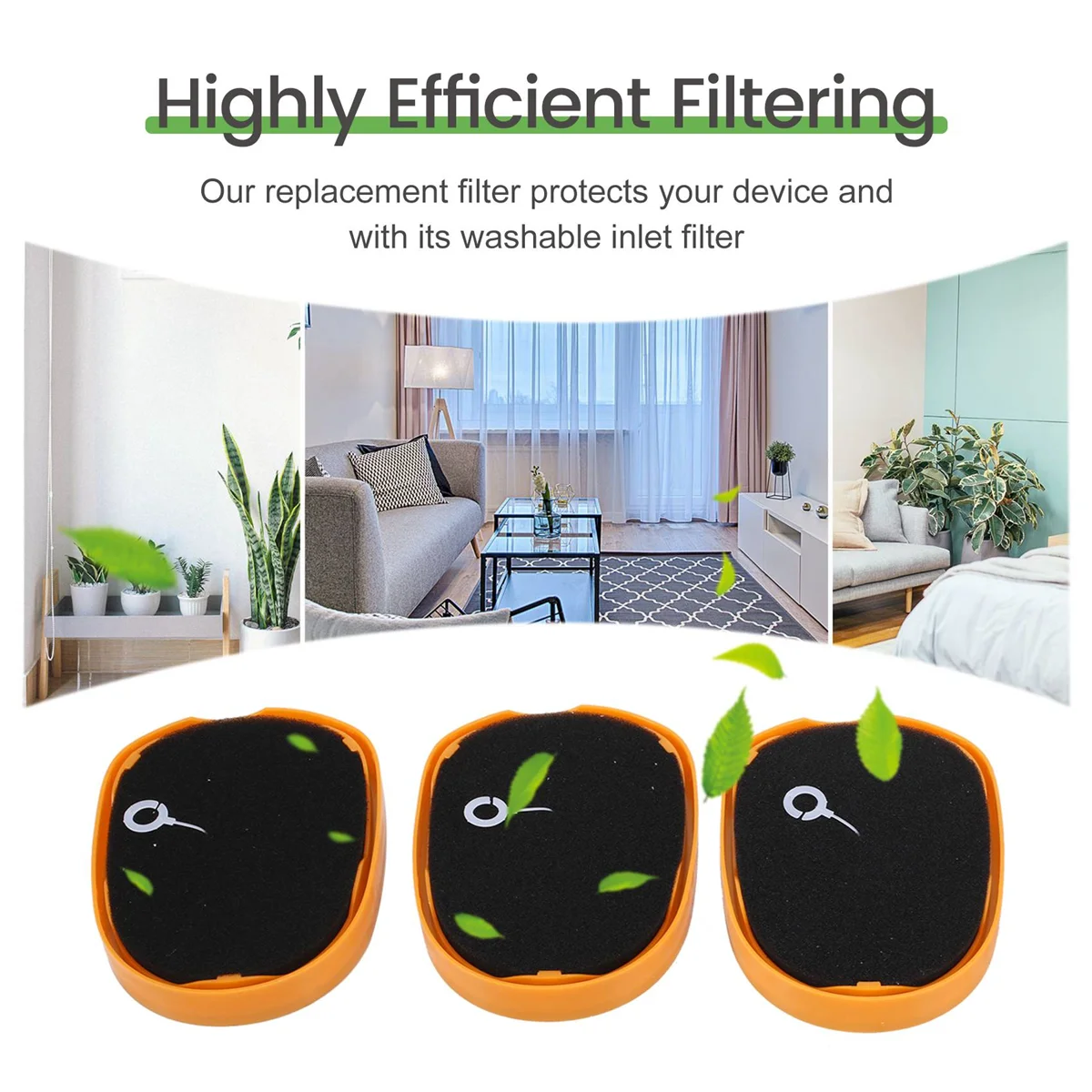 4 Pack Filters for Philips SpeedPro Max Aqua Handheld Vacuum Cleaner FC6812 FC6813 FC6822 FC5005/01 Replacement