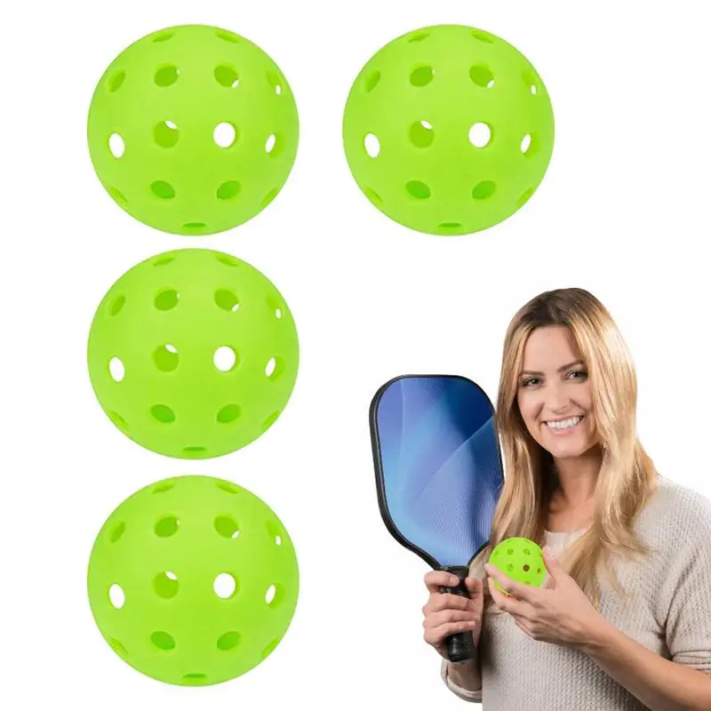 4pcs Indoor Pickleball Golf Ball Excellent Spin And Balanced Flight With Rotational Molding Technology For