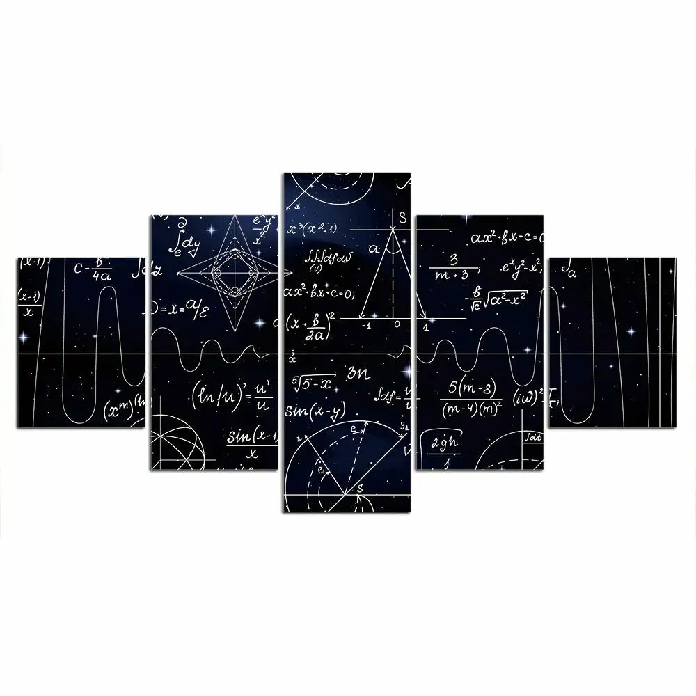 

5Pcs Maths Calculation Formula 5 Pieces Pictures Art Poster HD Print No Framed Modern Wall Room Decor Abstract Home Decor