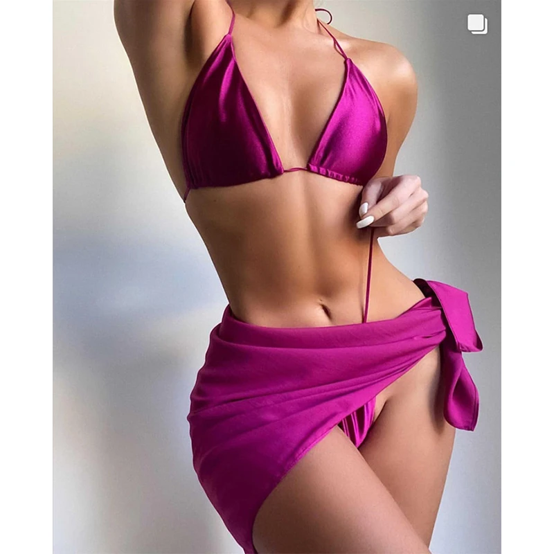2022 Amazon Top Selling Best Quality Sexy Women's 3 Piece Swimsuit Bikinis Swimwear & Beachwear