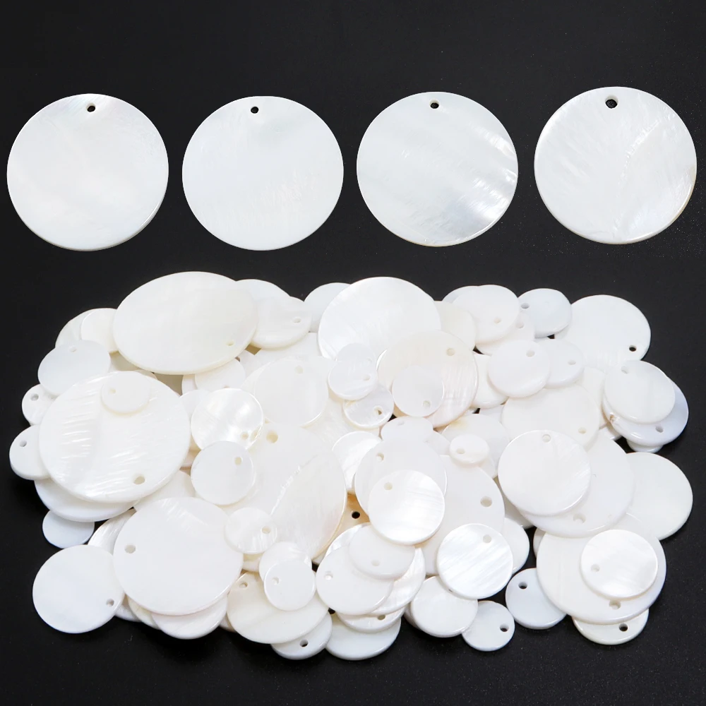 5-30 шт./лот подвеска в виде ракушки из перламутра круглая пресноводная ракушка