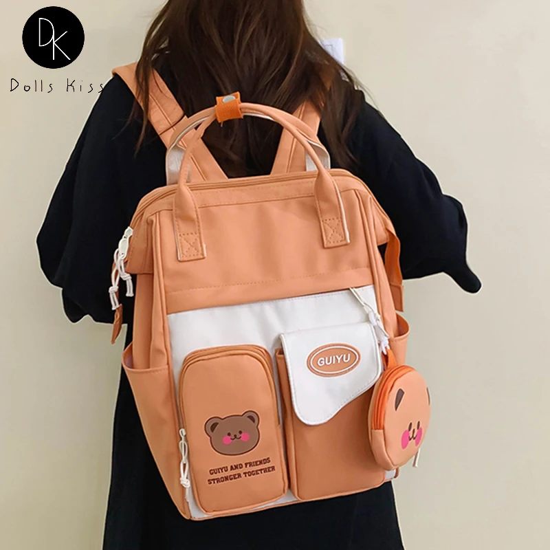 

Casual Girl School Backpack Cute Backpack Cartoon Large Capacity Backpack for Women Waterproof Travel Book Bag Backpack Women