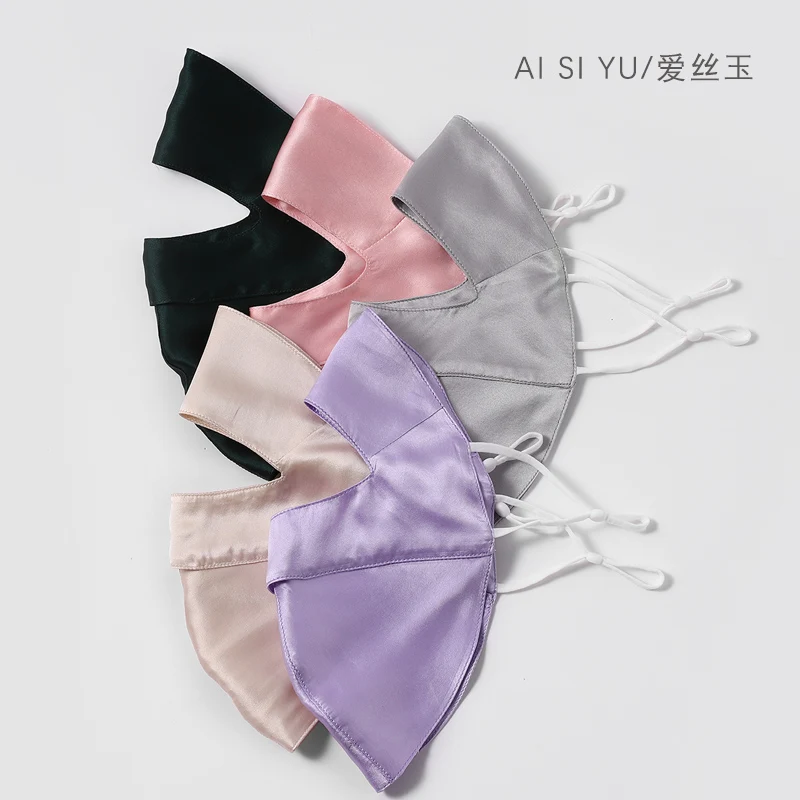 Шелковая женская летняя Солнцезащитная маска для лица с защитой от