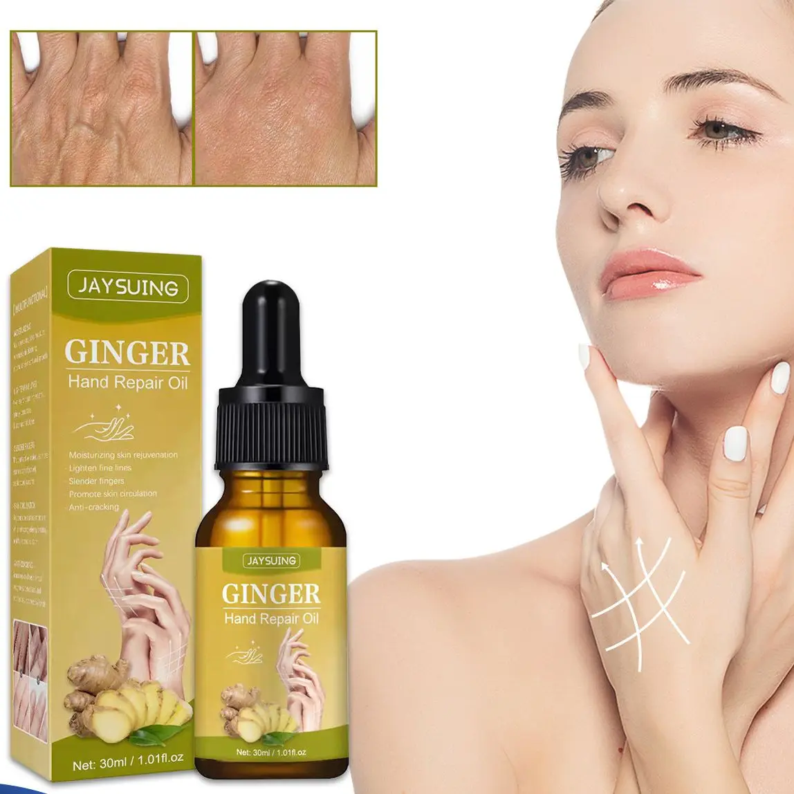 

Ginger Hand Firming And Repairing Essential Oil Ginger Essence Hydrating Moisturizing Repairing And Soothing Hand Lotion