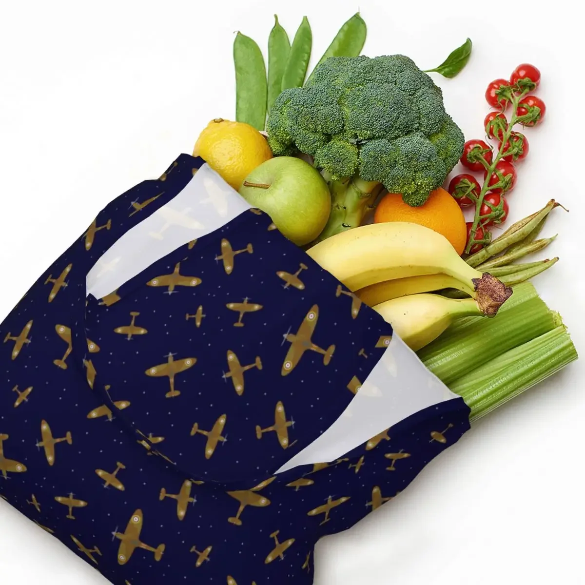 Холщовая Сумка-тоут для покупок с ручками и плечевым ремнём