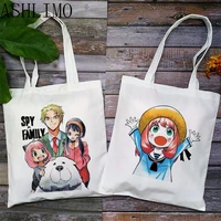 anime tote bag spy family shopping bags tote canvas bags for women kawaii anya shopper bag shopping bag spy x family shopee shop