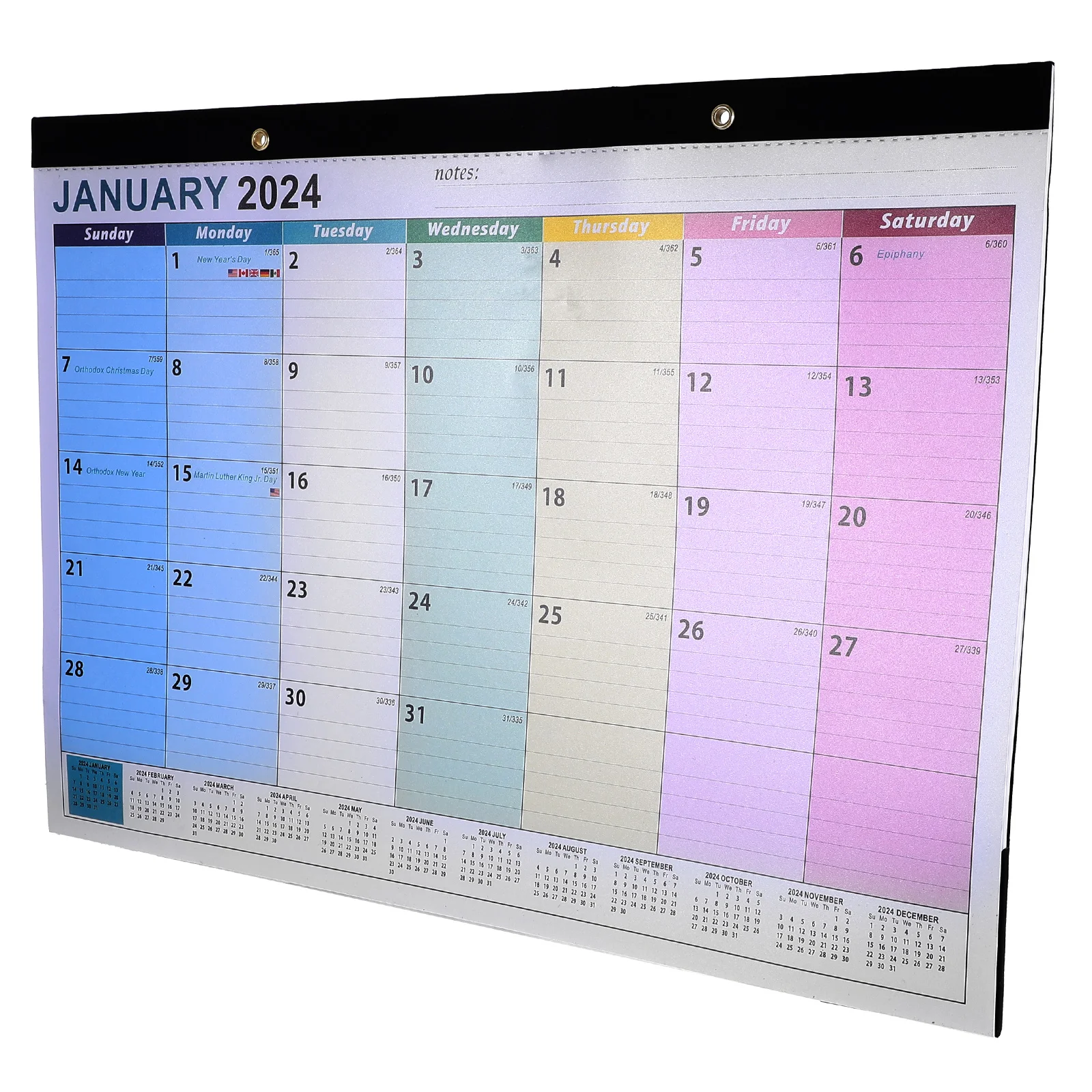 

20232024 Taiwan Desktop Calendar Wall Hanging Decoration English Delicate Planner Time Planning Agenda 2023/24