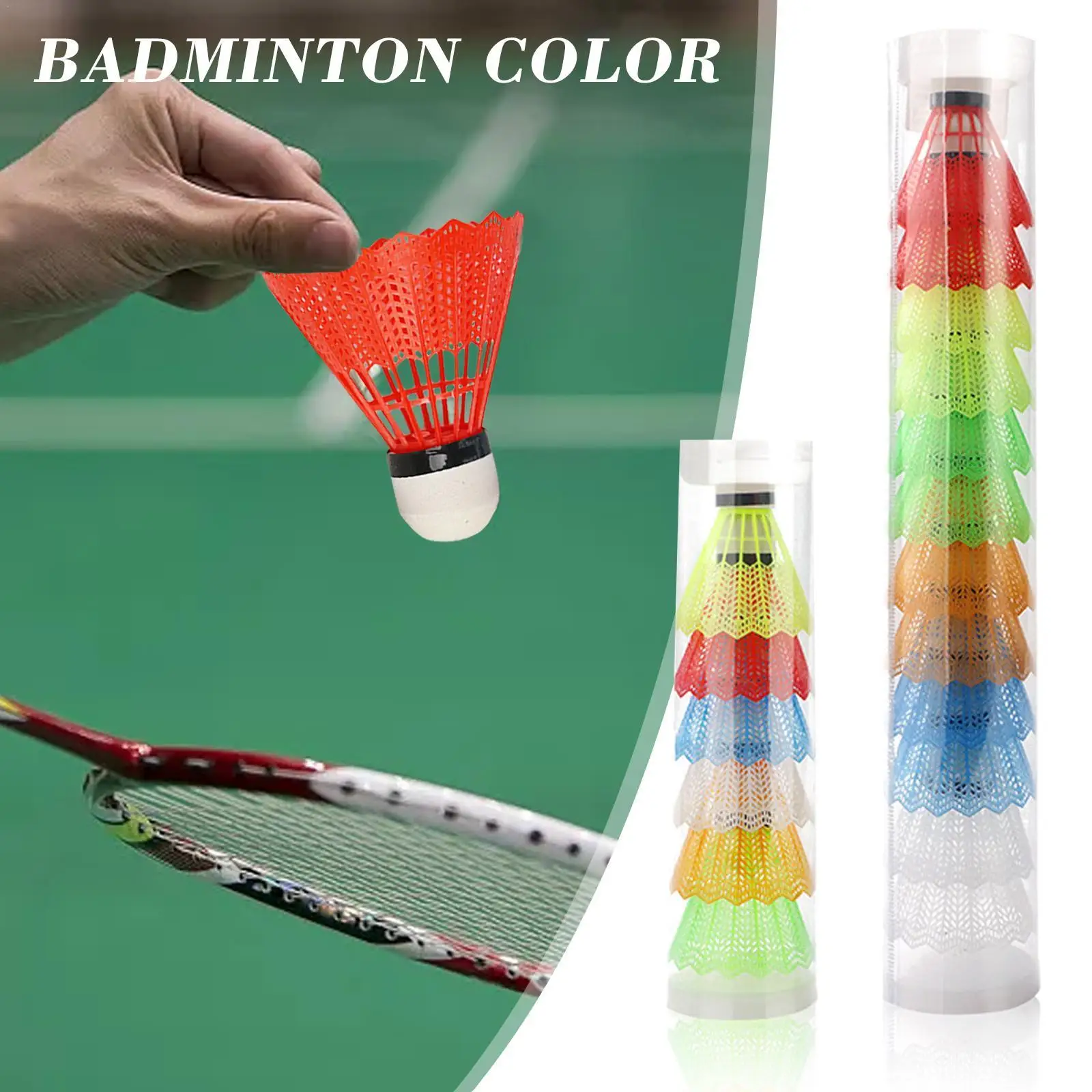 

6/12Pcs Colorful Badminton Shuttlecocks Goose Feather Badminton Balls Outdoor Sports Badminton Accessories Durable Badminton