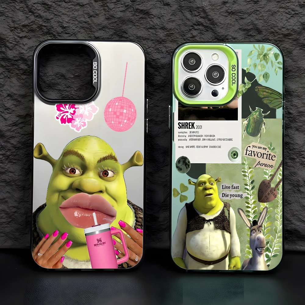 Фото Чехол для телефона Funny Monster Shreks для Xiaomi Redmi 14C 13C 12C 10C 9C Note 14 13 12 11 10 9 8 S Pro Plus 4G 5G Silver Hard Cover №1