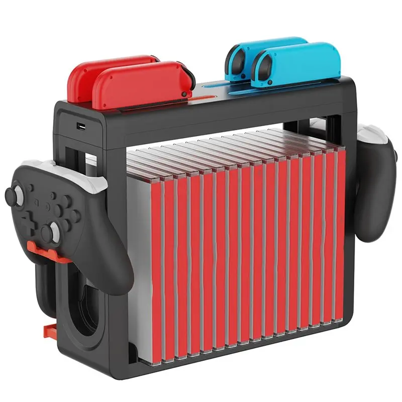 Фото Ipega PG-SW2027 для Switch 1/2: Органайзер-док с 8 слотами для контроллеров Joy-Con, Pro Controller и хранения игр, стойка для хранения №3