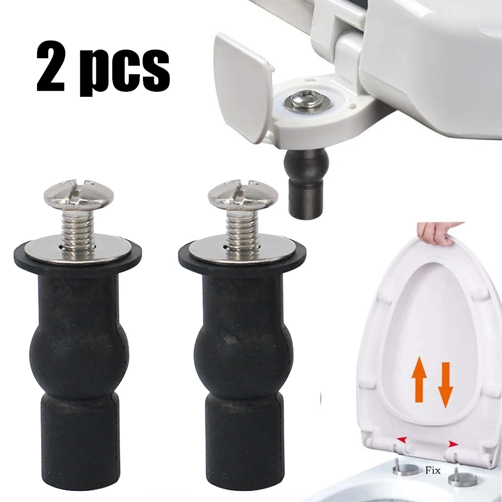 

2pcs Toilet Seat Screws Hinges Expanding Rubber Top Nuts Fixings WC Blind Hole Bathroom Toilet Lid Universal Fixing Nuts