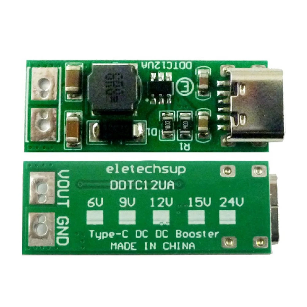 9 Вт Mini Type-C USB DC 5V to 6V 9V 12V 15V 24V повышающий преобразователь |