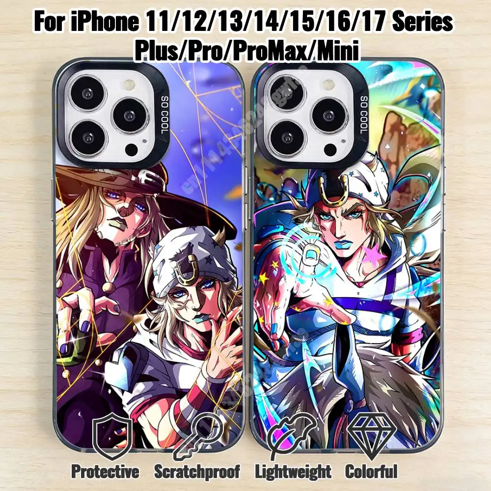 Фото Чехол для телефона J-JoJo Part7 S-Steel B-Ball Run для iPhone 17 16 Pro Plus 15 14 13 Max Mini 12 11 X XS с защитным бампером Air Shield №1