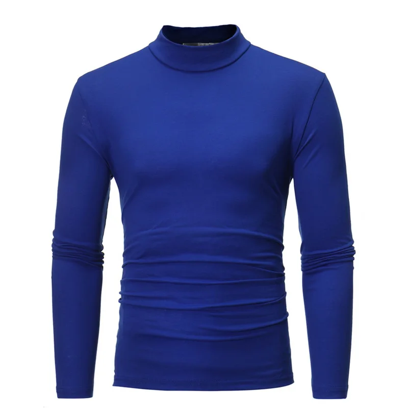 

A2596 Jodimitty зимнее теплое модное термобелье с воротником средней высоты Мужская Базовая футболка с ложным воротником Блузка пуловер с длинным рукавом