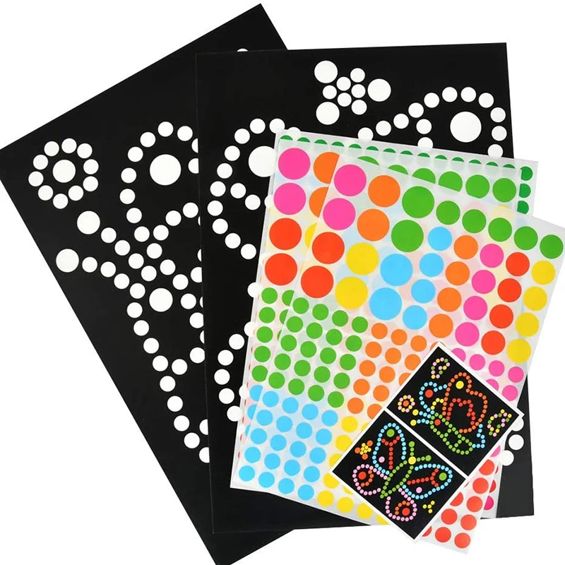 

New DIY Dot Puzzle Stickers Colorful Early Education Drawing Toys Cute Cartoon Learning Mosaic Sticker Gifts for Children