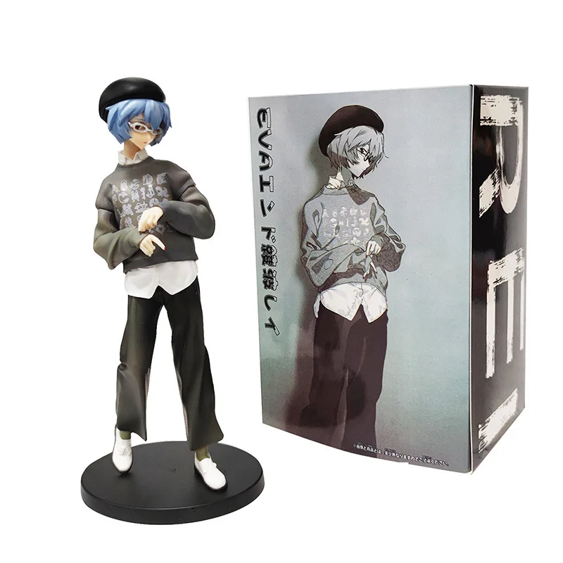 

23cm New Anime Neon Genesis Evangelion Eva Ayanami Rei Figure Pvc Model Toys Doll Collect Ornaments Birthday Gift For Kids