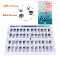 48pcs96pcs dental adult primary molar crown stainless steel orthodontic preformed teeth crowns for adults permanent molar