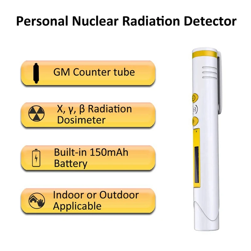 

Pen Type Nuclear Radiation Detector Radioactive X Y Β-Ray Detector Personals Dose Geiger Counter Sound Light Alarm