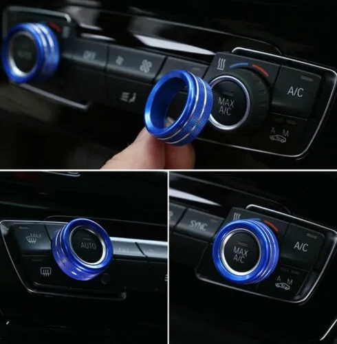 

3PCS/1Set Car Volume Switch Button Cover Ring Strict Factory QC Test Guaranteed Easy To Use Automobiles Parts Accessories