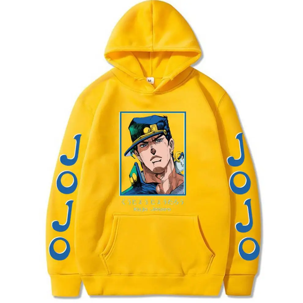 Толстовка с капюшоном для мужчин и женщин свитшот аниме JOJO Stone Ocean Kujo Jotaro модная