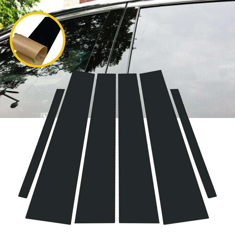 

Набор черных столбов для автомобиля, 6 шт., комплект накладок на дверь для Honda Civic Sedan 2006 2007 2008 2009 2010 2011, аксессуары для автостайлинга