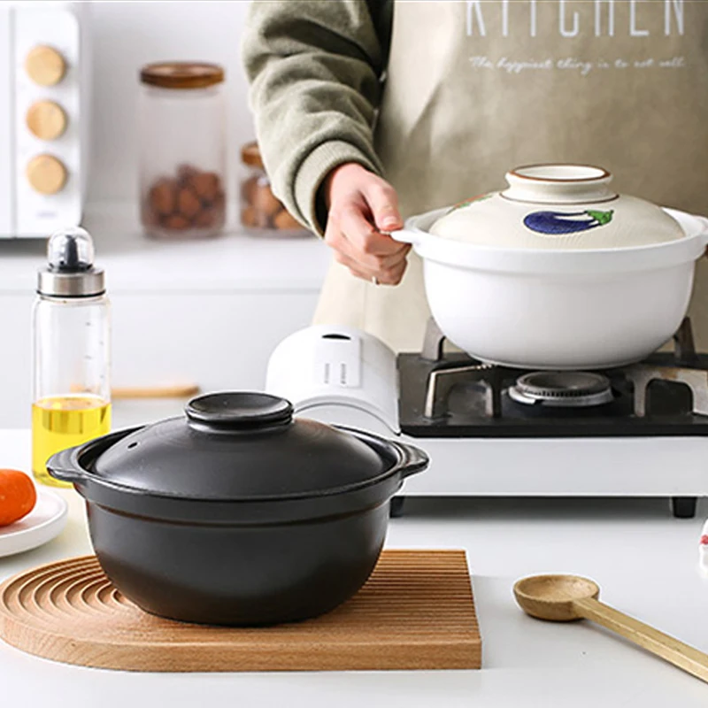

Korean style casserole pottery pot soup pot steamed rice braised chicken rice and heat resistant pot Claypot rice Gas Claypot