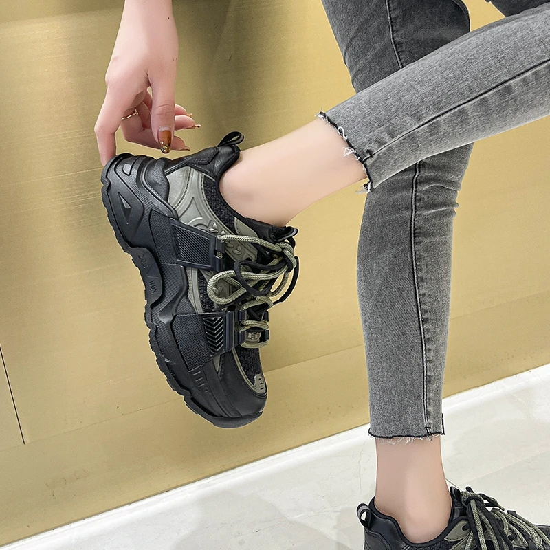 Thick Bottom Old Daddy Shoes Tide Shoes New Thin Thin Shoes Increase The Height Of The Casual Sports Shoes Children