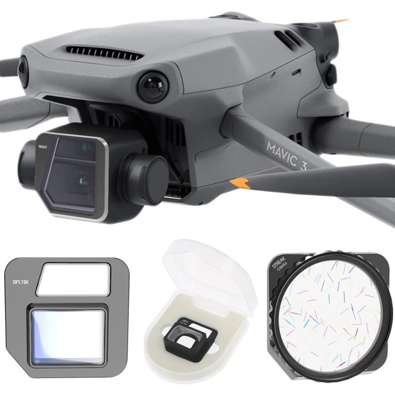 

Wide-angle Filter for mavic 3 Brushed Blue Gold Rainbow 1.15X Deformable