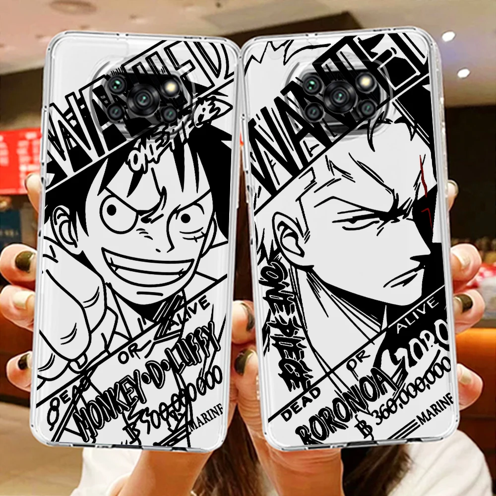 

Dark Comics One Piece Art Phone Case For Xiaomi Mi Poco X4 X3 NFC F4 F3 GT M4 M3 M2 X2 F2 F1 Pro C3 5G Civi Transparent TPU
