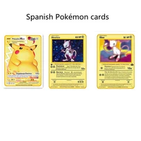 metal pokemon letters spanish pok%c3%a9mon cards v card mewtwo ex hp170 mew ex hp120 golden vmax card collection gift kids game card