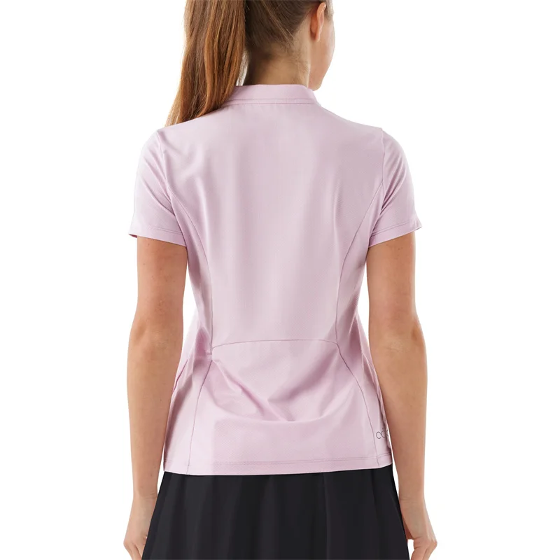 Women's Shirts Golf Vest Women T-shirt Half Zip Short Sleeve Tennis Tank Tops 50+ UV Protection Sport Quick Dry Fashion fitness