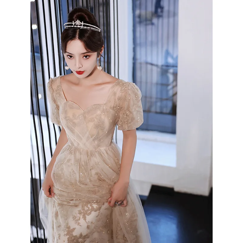 

Fashion New Womens Evening Dresses 2023 Summer Birthday Dress for Women Long Banquet Sexy Temperament Clothing for Women