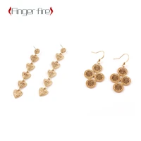 sophisticated fashion gold plated long creative shaped earrings birthday banquet anniversary jewelry