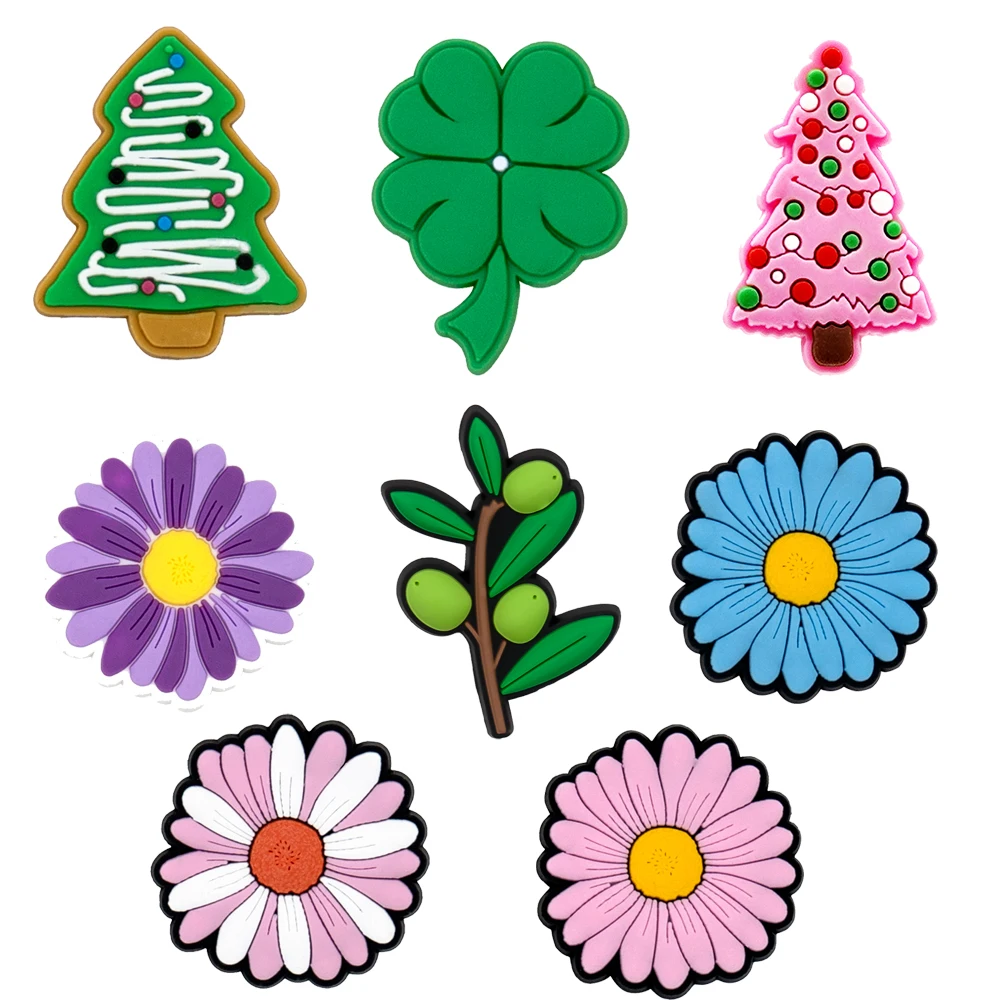 8 шт. набор украшений для обуви в виде растений