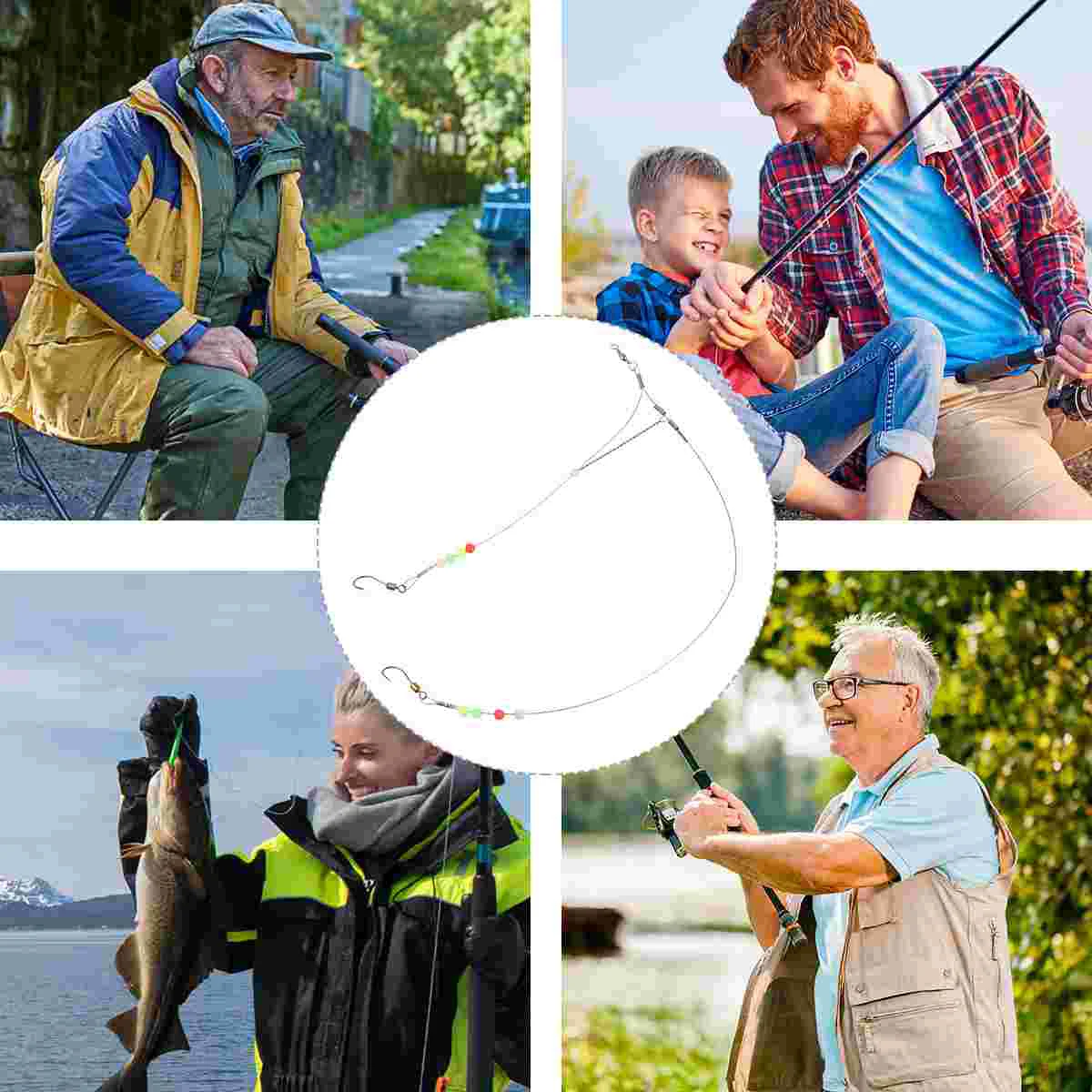 

Wire Leader Hook Rigs Wire Leader Hook Rig Japanese Tools Steel Wire Anti-Winding Fishhook Hair Fishing Accessories Fishing rod