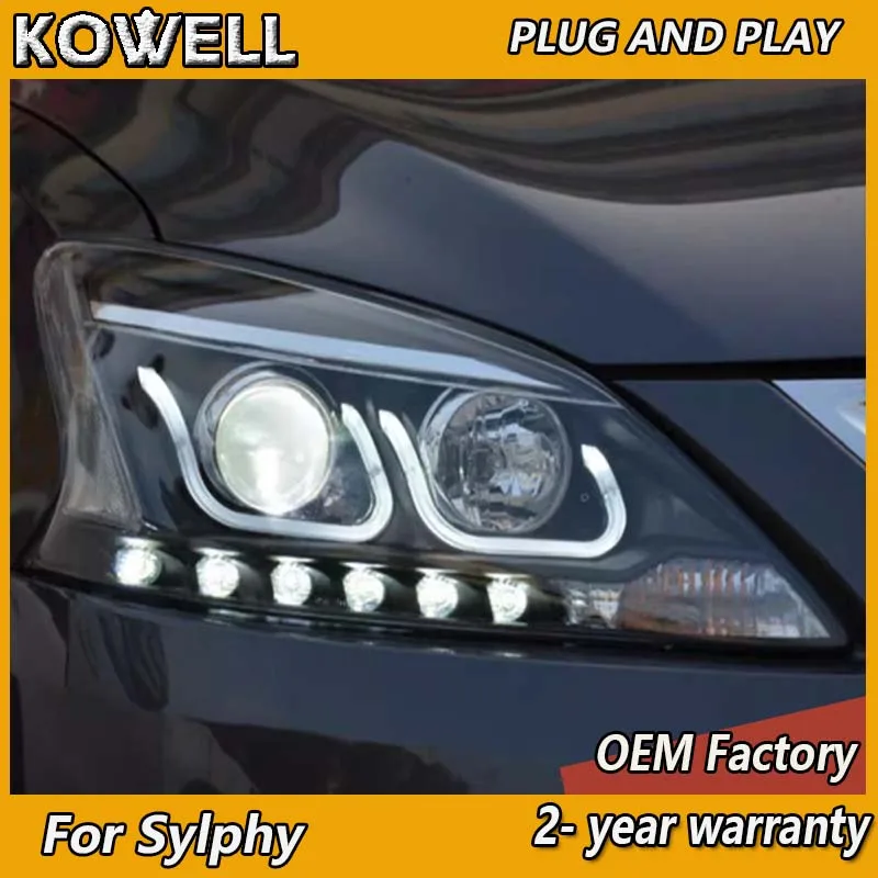Автостайлинг для Nissan Sylphy фары 2012-2015 Sentra передние DRL сигнал поворота дальнего