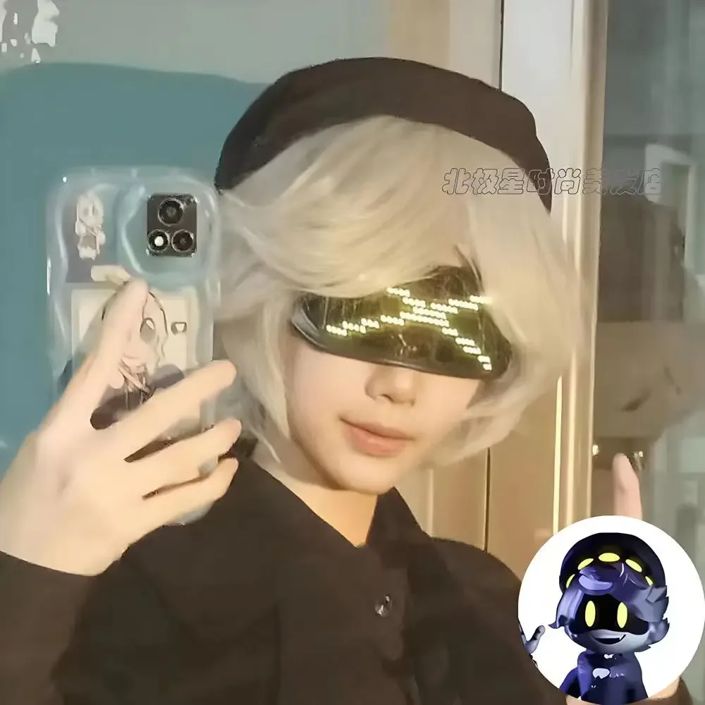 Белый парик для косплея Morder Drones