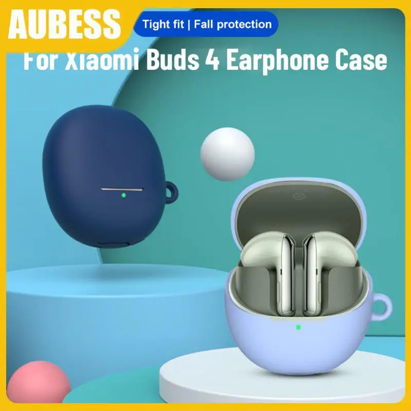 

Headphone Cover 1pc Soft Wireless Earbuds Protect Shell Silicone Case For Xiaomi Buds 4 Protector Sleeve Colourful New Silicone