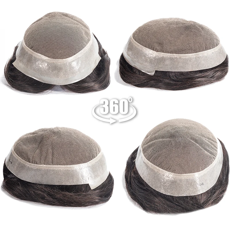 Австралийский парик предварительно стильный мужской кружевной из искусственной