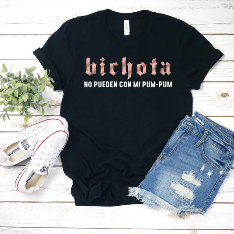 

Bichota Shirt, Bichota No Pueden Con Mi Pum-Pum, Karol G Shirt, Reggeaton Shirt shirts for women women clothes t shirt
