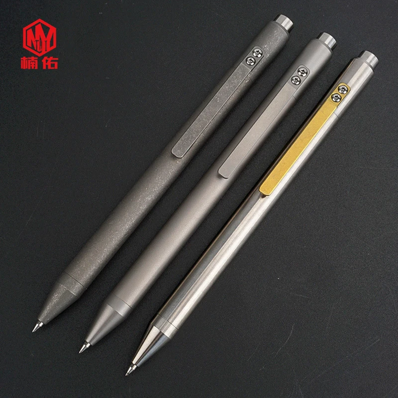 

1PC Titanium Alloy EDC Ballpoint Pen Business Metal Signature Neutral Pen