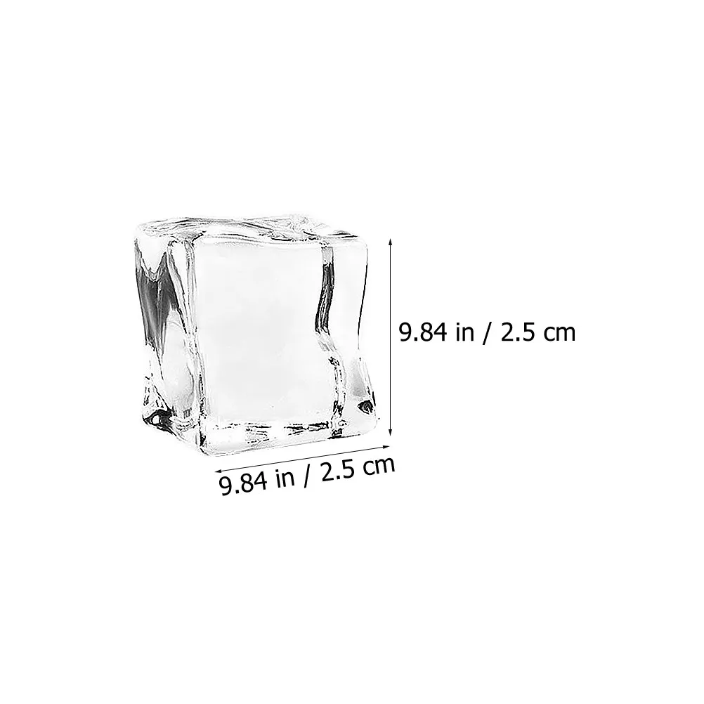 Фото 40 шт. Прозрачные реалистичные акриловые кубики льда для декора напитков, домашнего бара, ресторана, реквизита для фотосъемки, поделок и оформления витрин №2