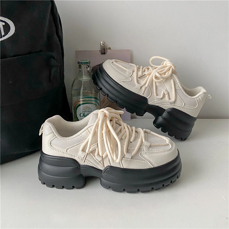 

Thick Soled Increasing Hoes Womens Sport Shoes Women Chunky Platform Sneakers Women Harajuku Sneakers Lolita Running Shoes