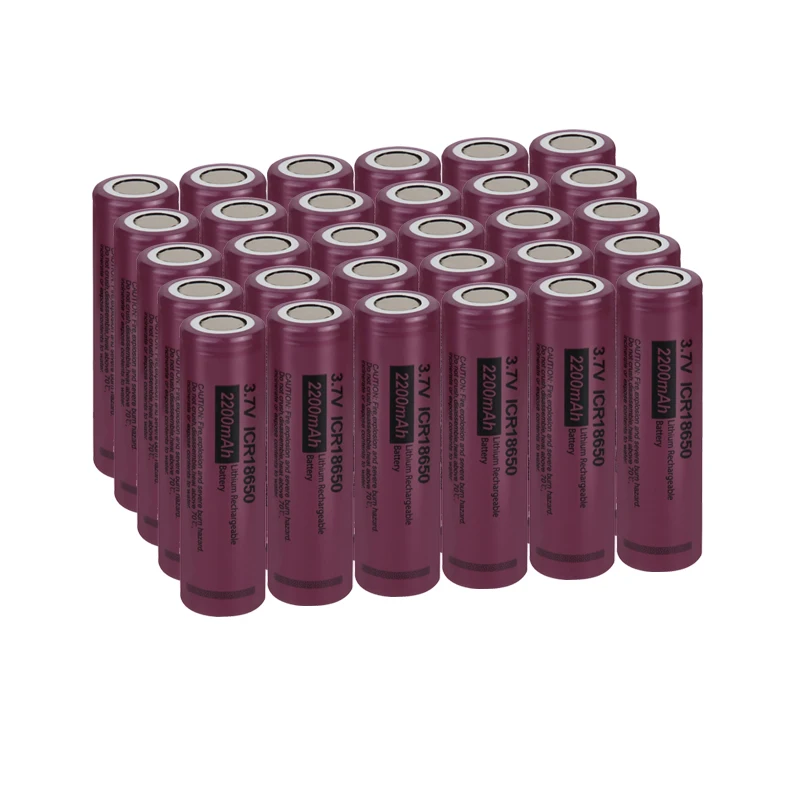 

30 шт., литий-ионная аккумуляторная батарея 3,7, 18650 в, 2200, 18650 мАч