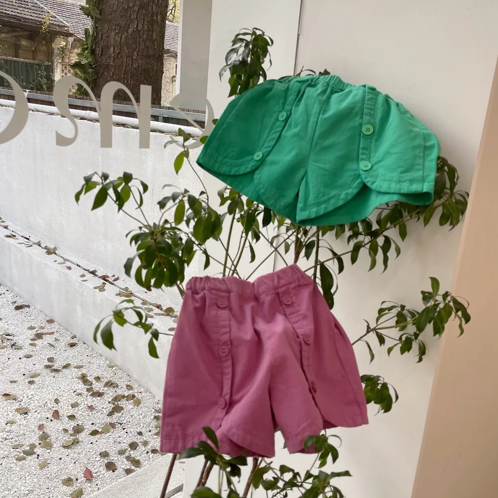 

Летние милые шорты для девочек, повседневный дизайн, два цвета, 2022