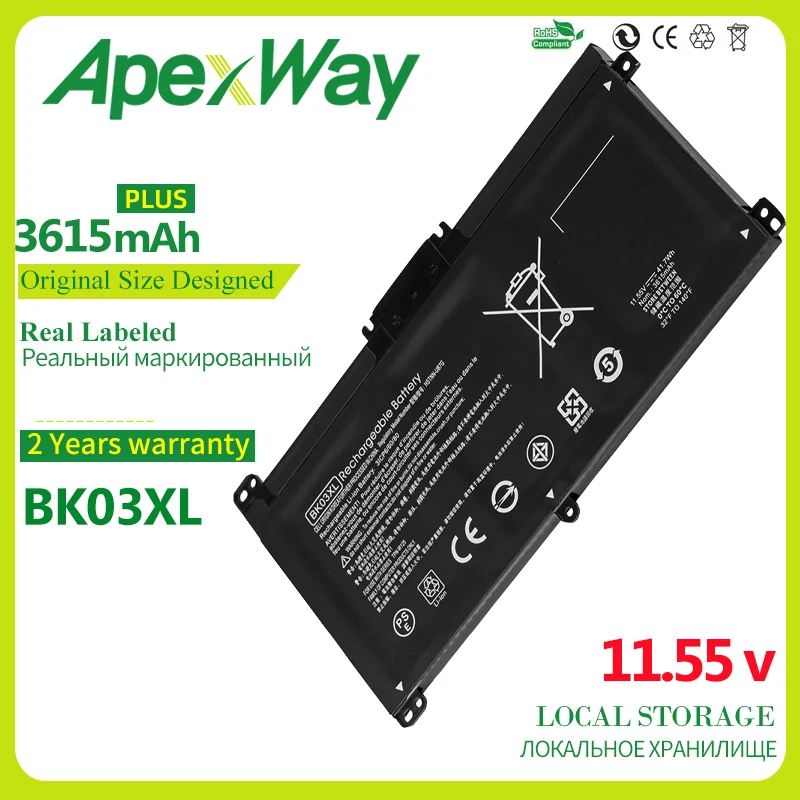 ApexWay Новый AD03XL AD105TX 13-ad006la Аккумулятор для ноутбука HP Envy 13-AD141NG TPN-128 HSTNN-DB8D AD017TX 105TX
